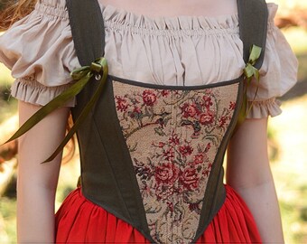 corset top, underbust custom corset, renaissance ren faire dress, 18th century stays, victorian rococo corset, plus size 1830s corset dress