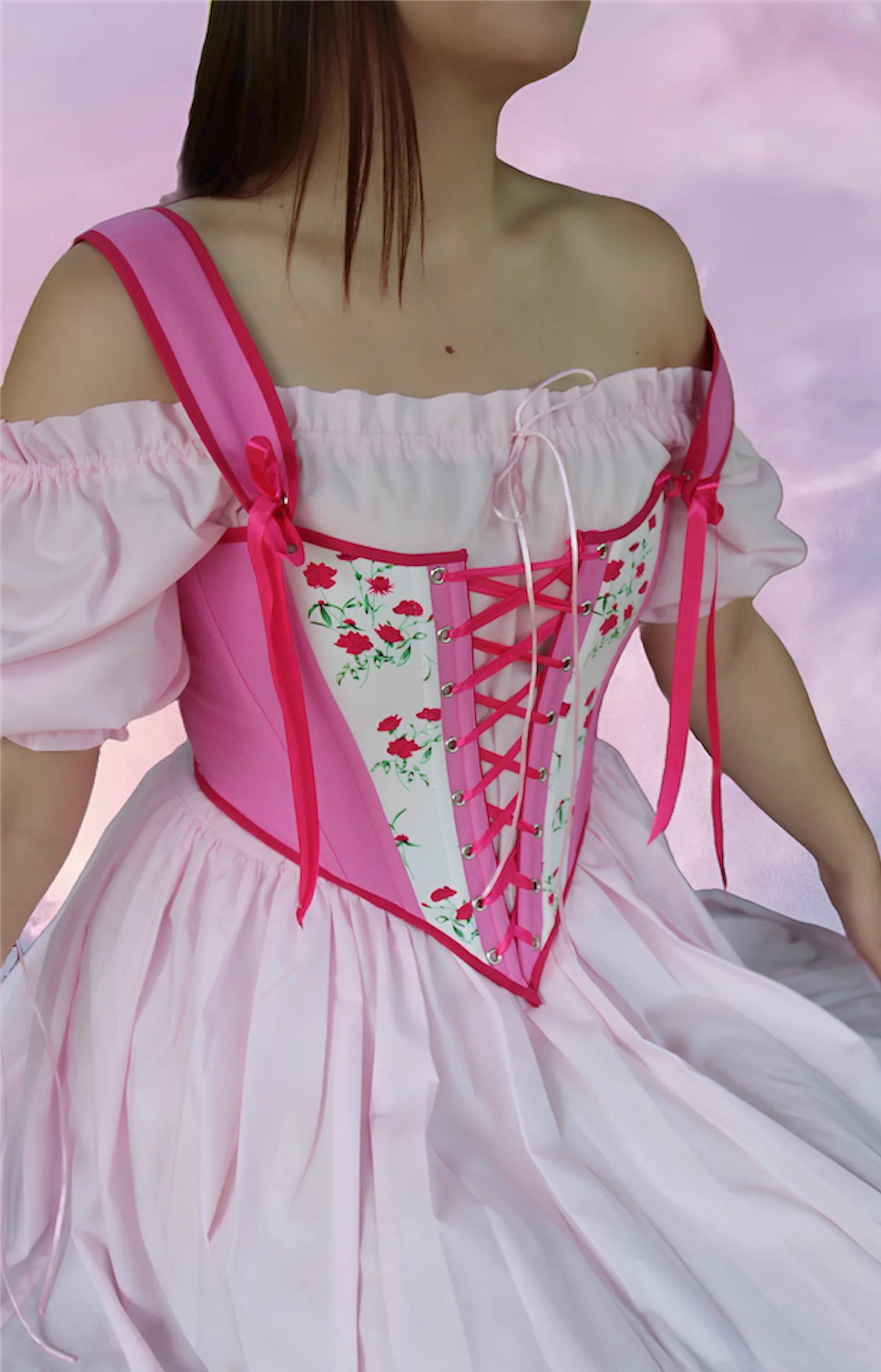 medieval corset dress, fairytale wedding dress, fantasy wedding dress, victorian pink dress, renaissance dress fairy medieval corset dress, fairytale wedding dress, fantasy wedding dress, victorian pink dress, renaissance dress fairy