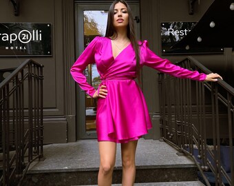 fuchsia pink dress