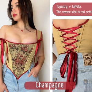 corset stays,
corset with straps
