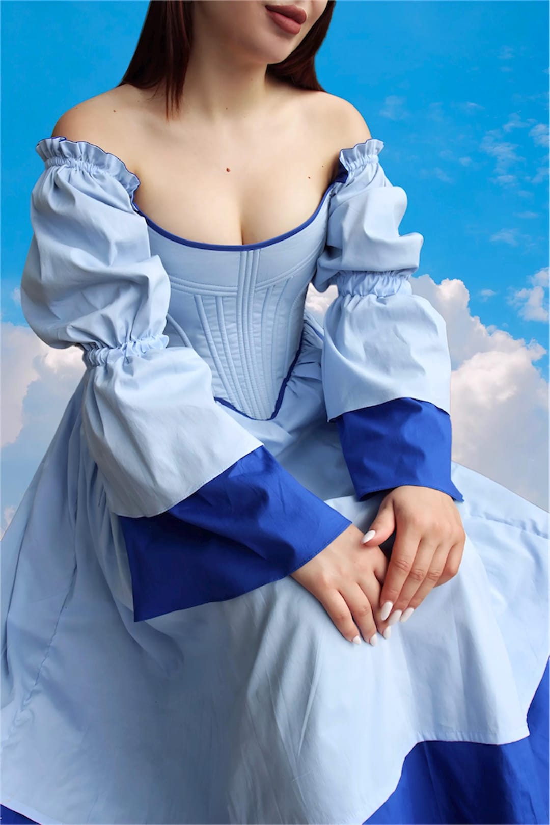 Abito medievale reversibile, abito rinascimentale, abito da sposa