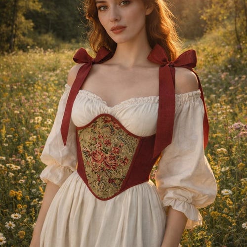 Renaissance Underbust Corset Belt, Ren Faire, Medieval Cupless Corset, Plus Size, Fantasy Wedding