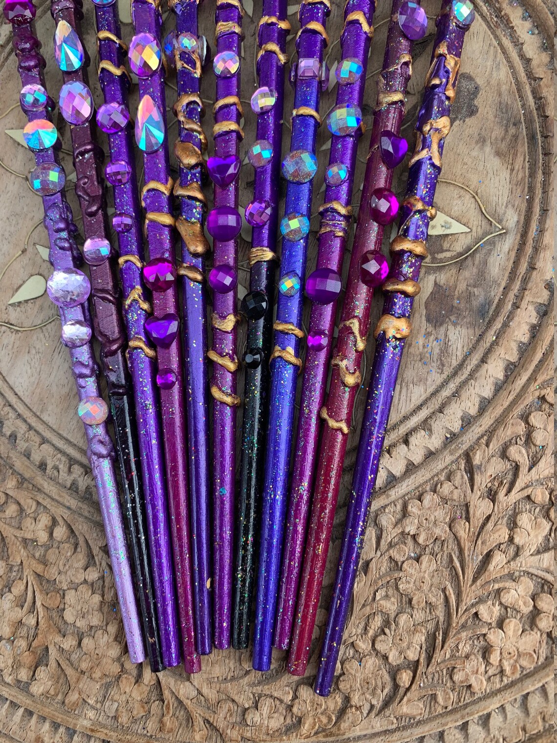Fairy Wand Magic Wand Purple Wand Handmade Wand Very Etsy
