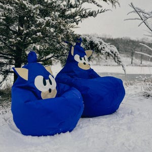 Giant Bean Bag, Beanbag Chairs for Kids, Bean Bag Cover Cartoon Character, Fatboy Beanbag Hedgehog model, Kids' Furniture, Poof Kids Cartoon