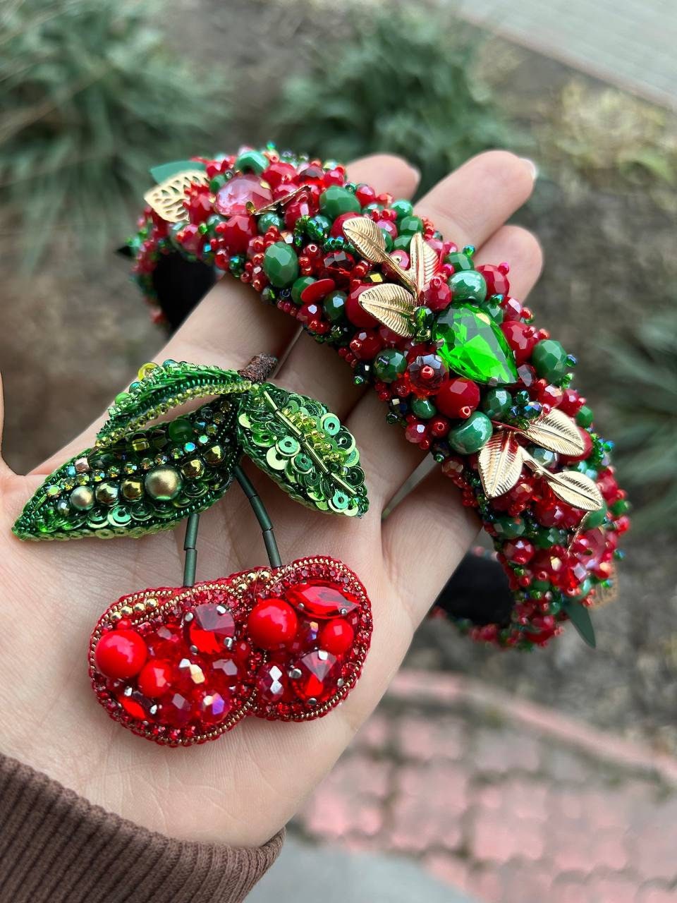アクセサリー takanadaisuke Red cherry brooch Brooch 3D Cherry ,red Cherry Jewelry, Cherry Bloom Berry - Etsy
