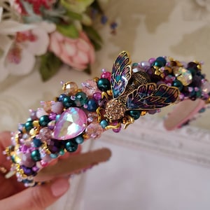 Jeweled headband  Baroque headband Wedding hair accessories Crystal jeweled hairband