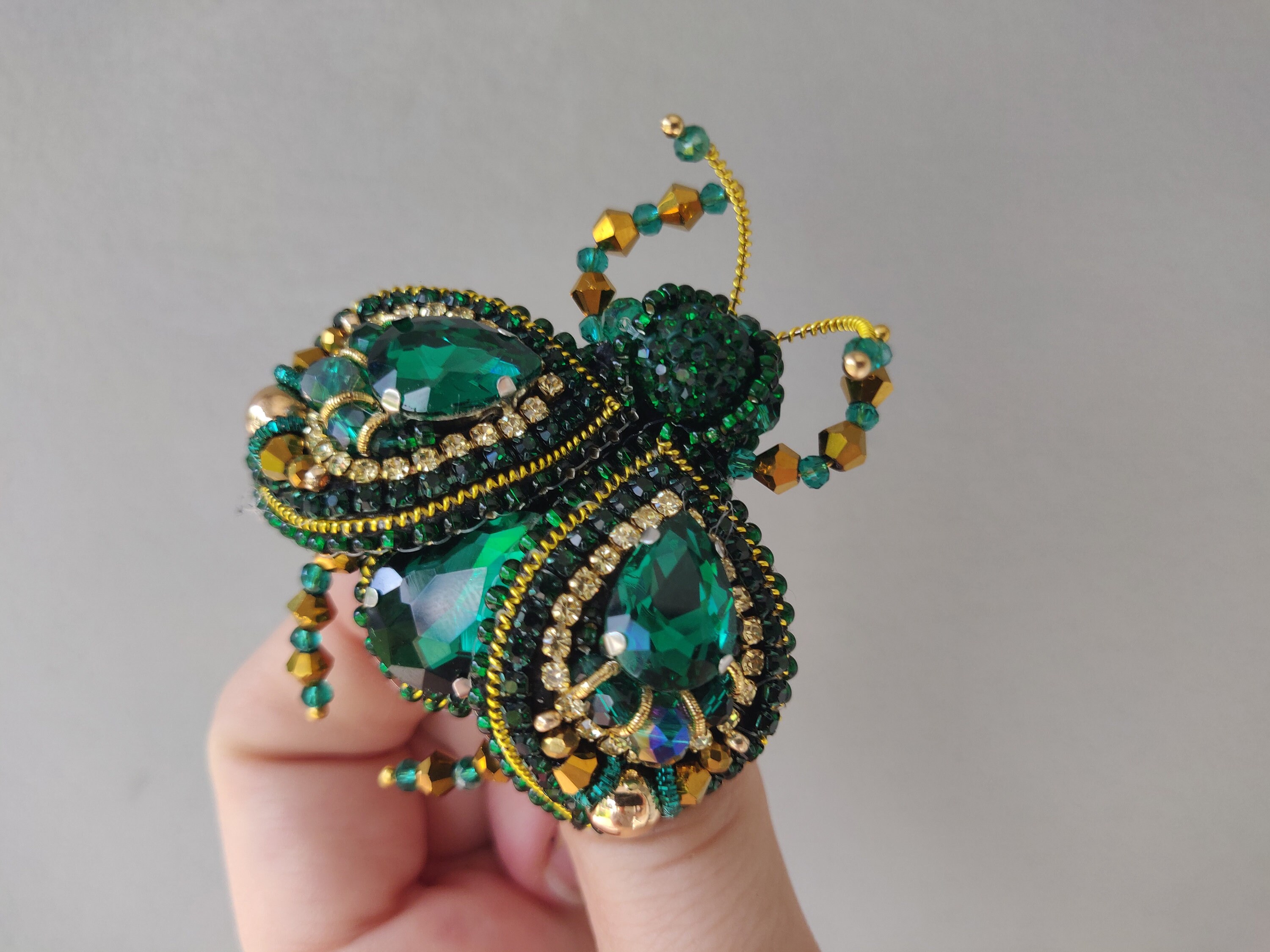 358ハンドメイド シルバー ブラック タッセル イヤーカフ（Insect 