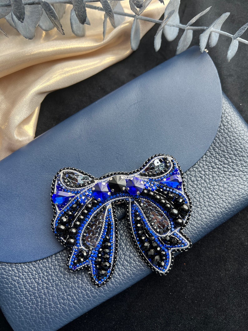 Broche Ancienne Murat En Pierre Bleue Et Perles - Réf. 63516, Occasion