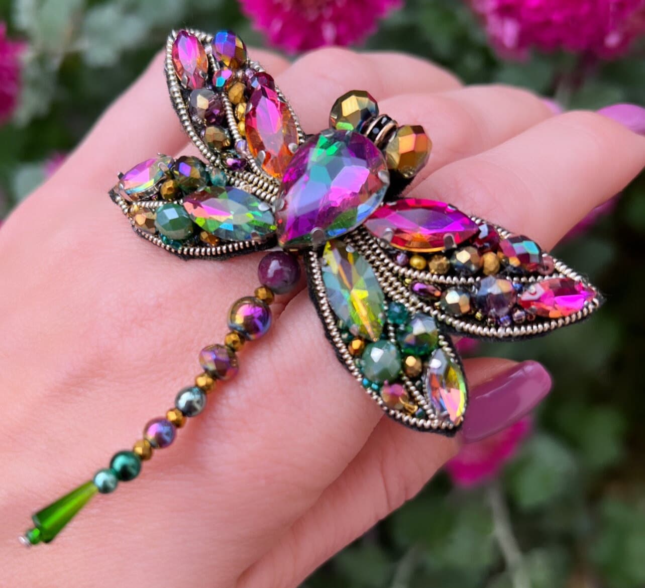 Bijoux anciens / 19e siècle / Broche « libellule » en or, argent, diamants et rubis, 19e siècle