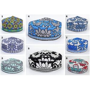 Kies je Oezbekistan-hoed Kufi Doppi-hoofddeksels Handgemaakte traditionele etnische Centraal-Aziatische kleding Dames en heren Uniek cadeau Samarkand Buchara