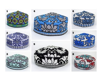 Uzbek Cap, Suzani Hat, Uzbek Doppi, Boho Hippie Hat, Ethnic Uzbek Cap, Suzani Hat, Uzbek Doppi, Boho Hippie Hat, Ethnic