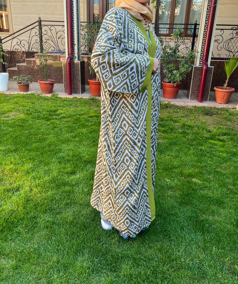 Pranipat Handicrafts Women's Blue Peacock Print Cotton Kaftan Dress - One Size Free Size Beach Cover Up | Nightwear | Maxi Dress - View #4