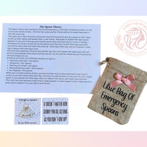 Little Bag of Emergency Spoons | Chronic Illness  | Spoonie gift | invisible illness | no spoons left | stay strong | spoon theory | warrior