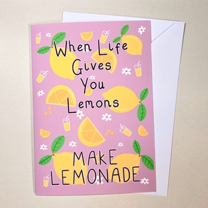 'When Life Gives You Lemons Make Lemonade Greetings / Geburtstagskarte Thank You - A5 - Innen blanko