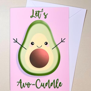Let’s Avo-cuddle – Avocado-Grüße/Geburtstagskarte – A5 – innen blanko