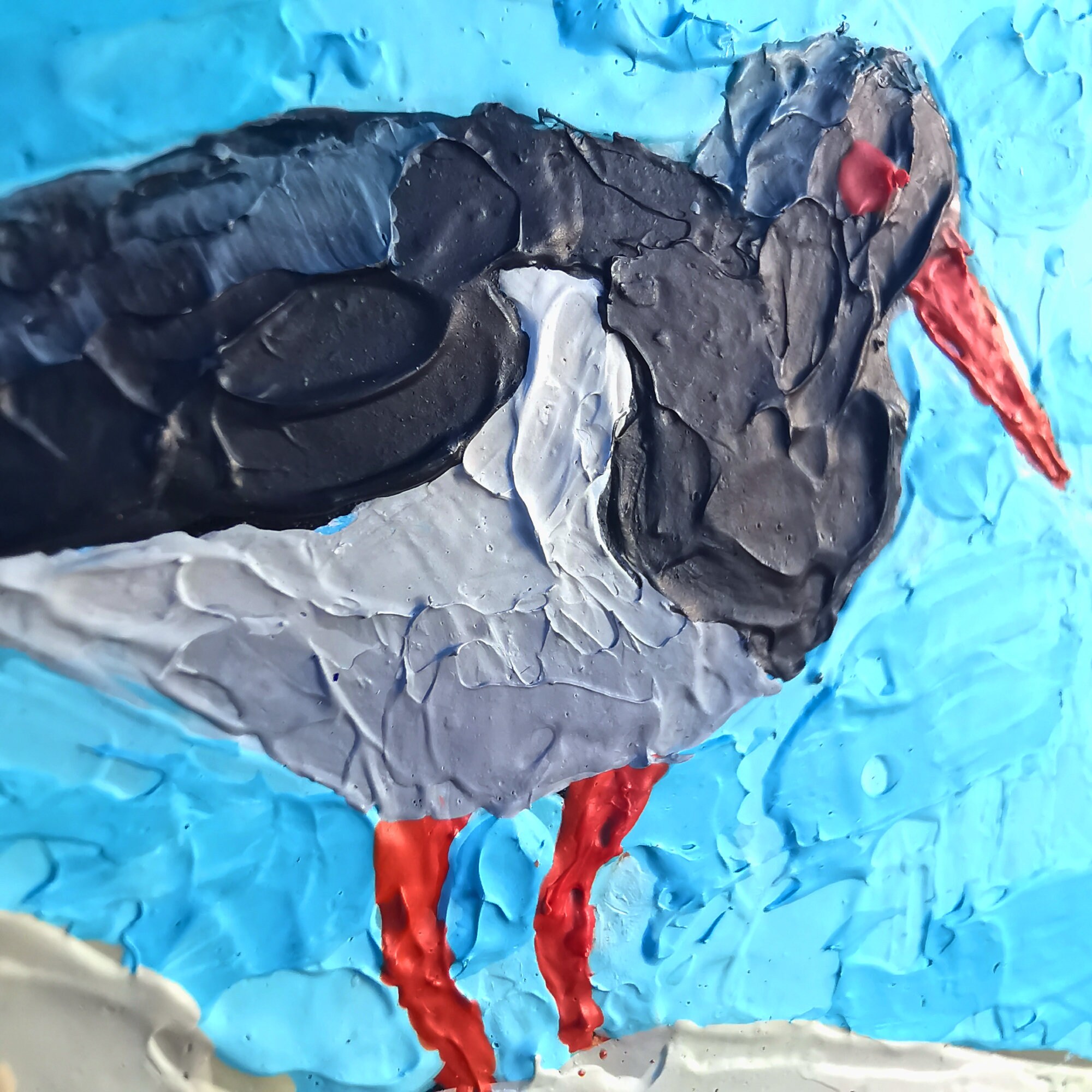 Bird Painting Oystercatcher Artwork Couple Art Seashore Wall Art