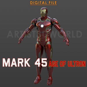 Iron Man Mark 45 &quot;AGE Of ULTRON&quot; Full Wearable Cosplay Armor – 3D Printable STL Costume Files