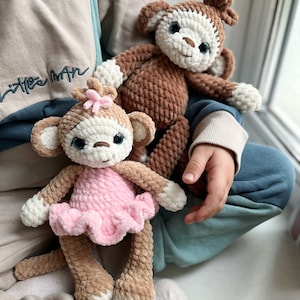 Crochet monkey. Monkey gift. Monkey in clothes