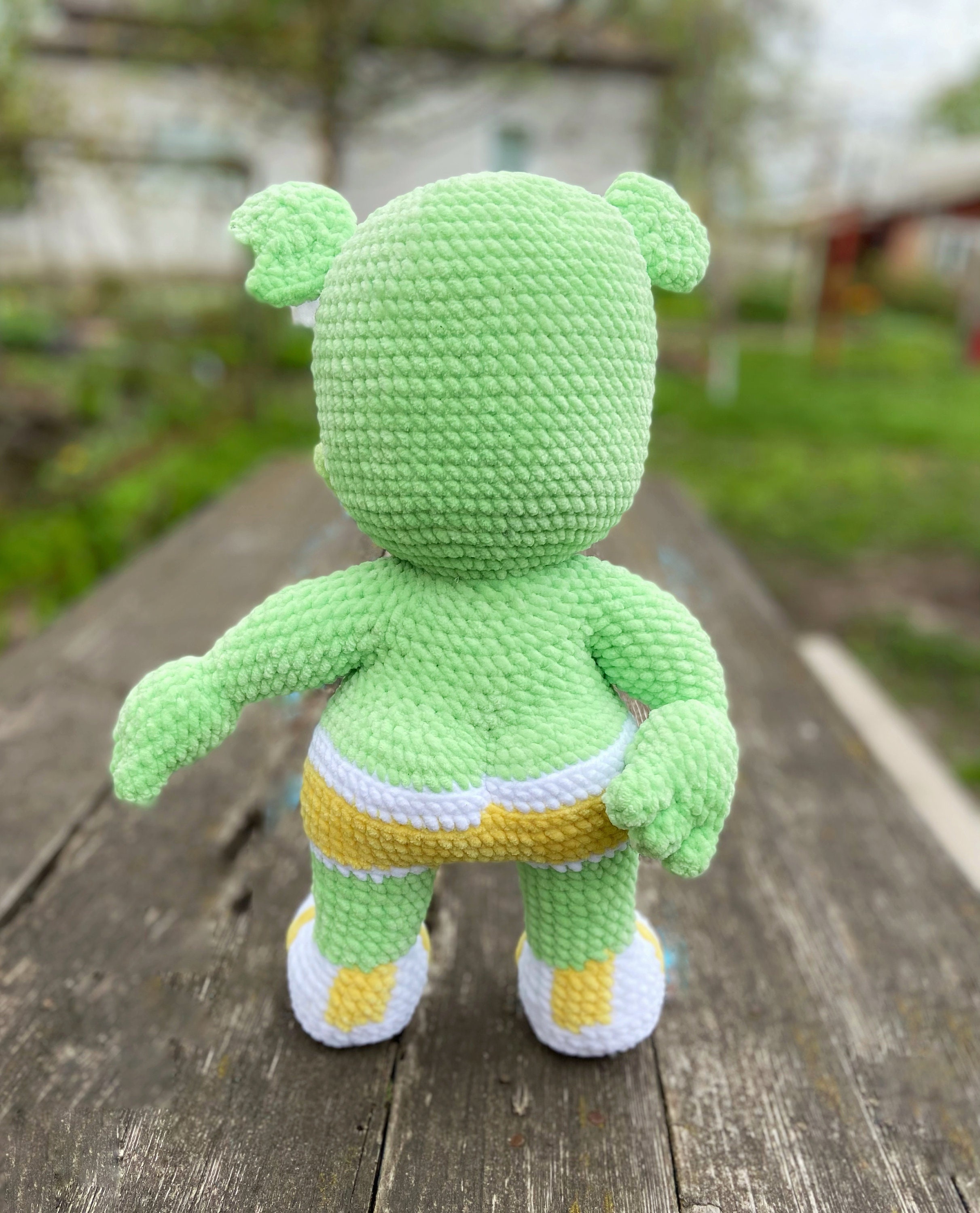 Smiling Bear Crochet Plush Toy – Enimade