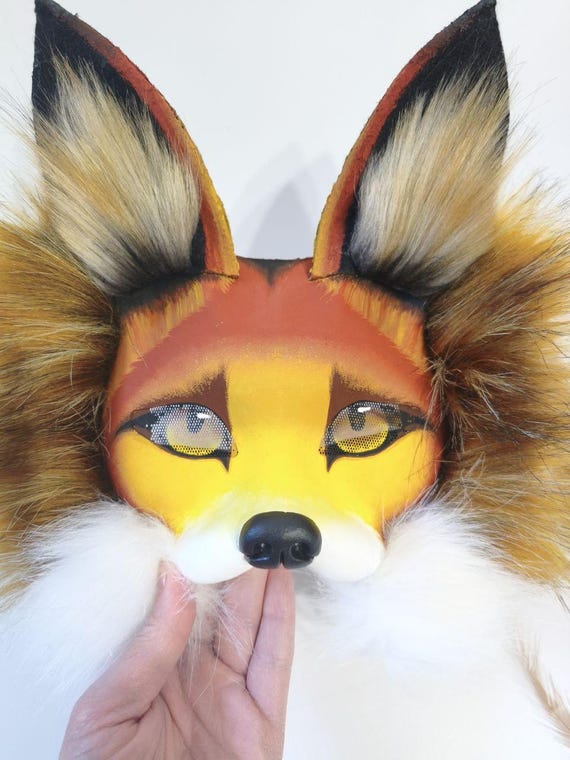 Therianthropy Fox Mask Handmade Fox Spirit Mask for Therians