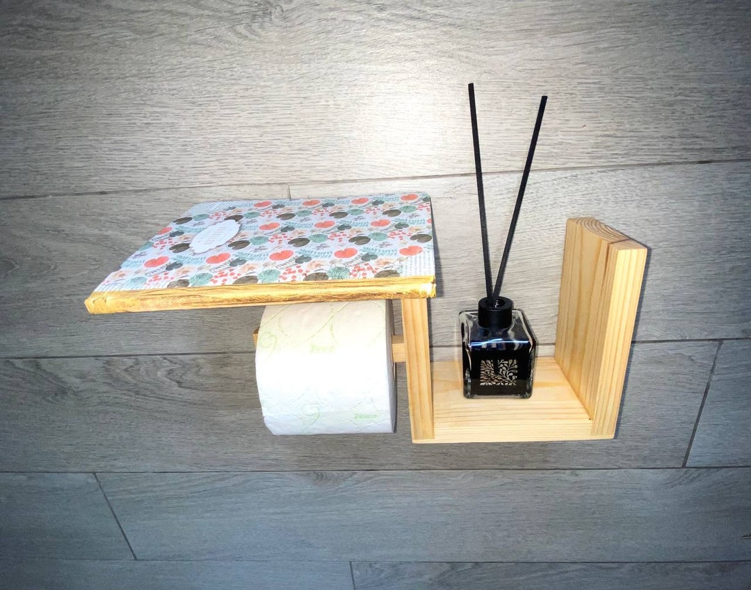 Wooden Toilet Paper Holder Simple Countertop Toilet Paper Etsy