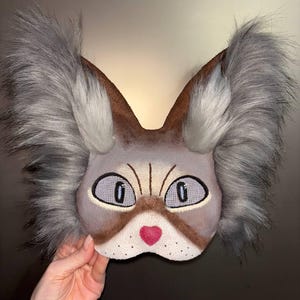 Fluffy Cat Therian Mask Animal Spirit Mask Cosplayers Therians Dochter geschenken Perfect Masquerades Quad Running tienerdochter cadeau