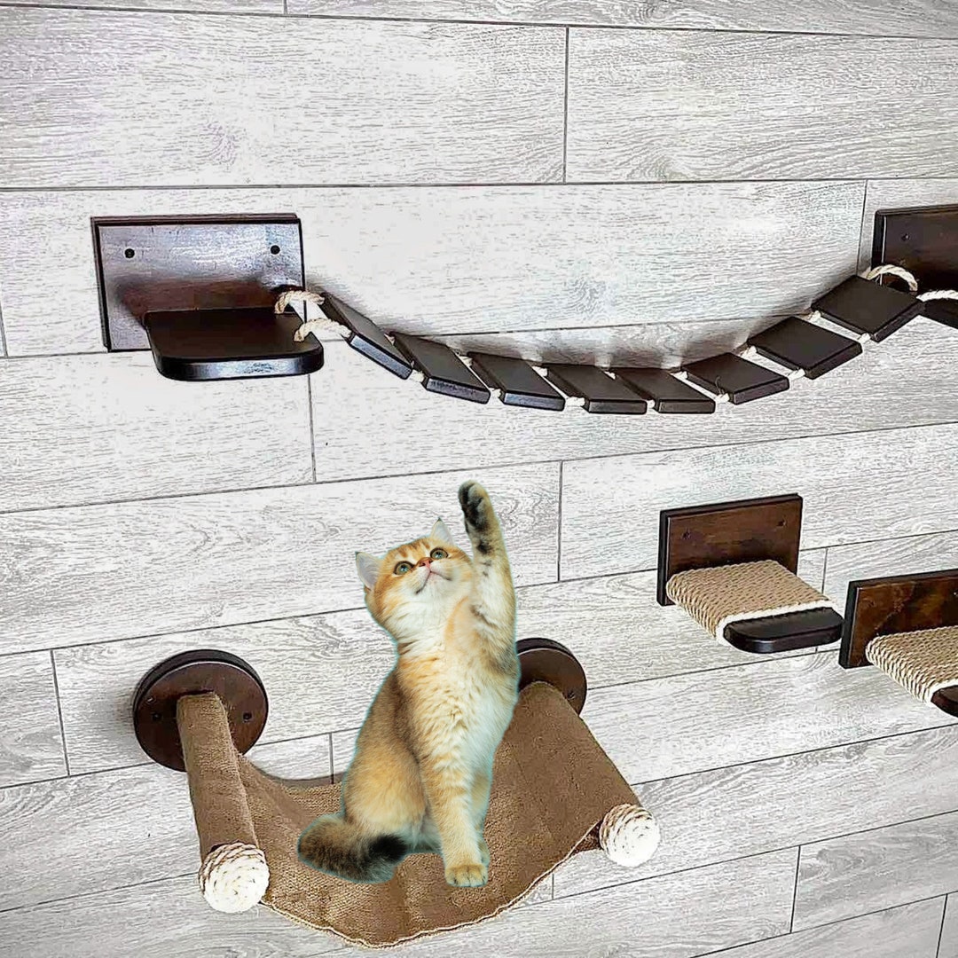 Minimalist Mounted Natural Cat Furniture Condo Venge SET for Etsy