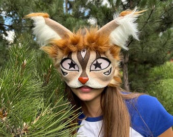 Gift for Therians and Furries Fox mask Handcrafted Cosplay Quadrobics Furry Unique Animal Costume Accessory Therian stuff Anthropomorphic