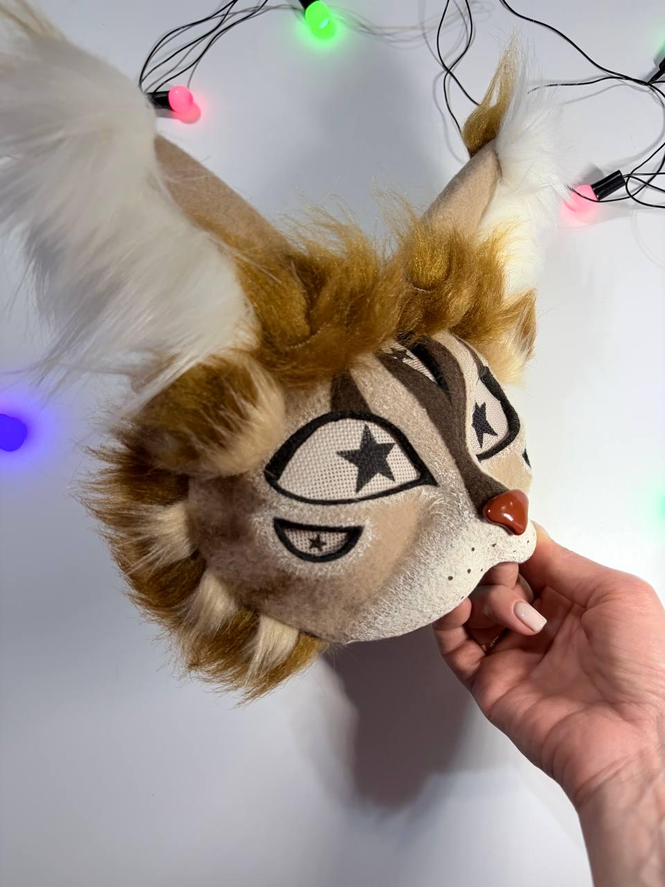 獣人やファーリーへのギフト キツネのマスク 獣人動物マスク 手作り