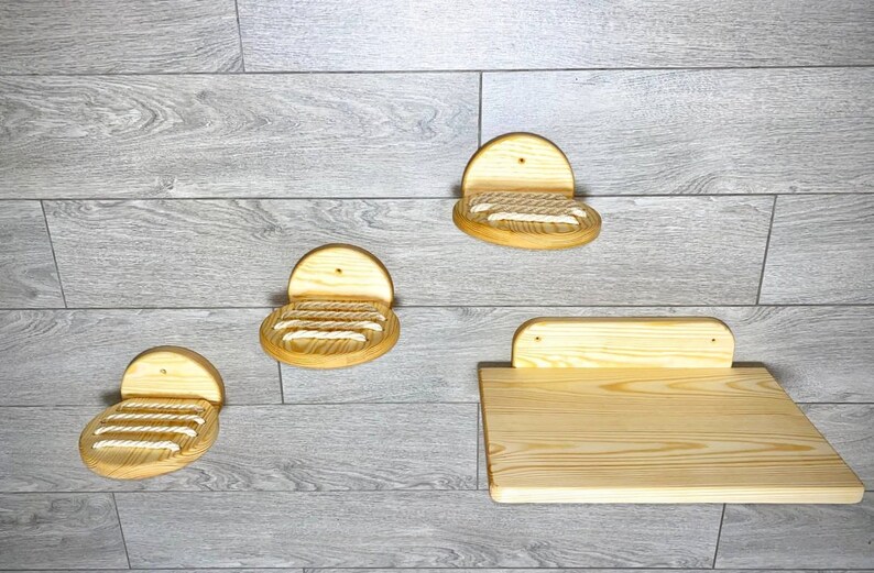 Cat Activity Wall Shelves Cat Wall Furniture Сat Steps Wall Mount