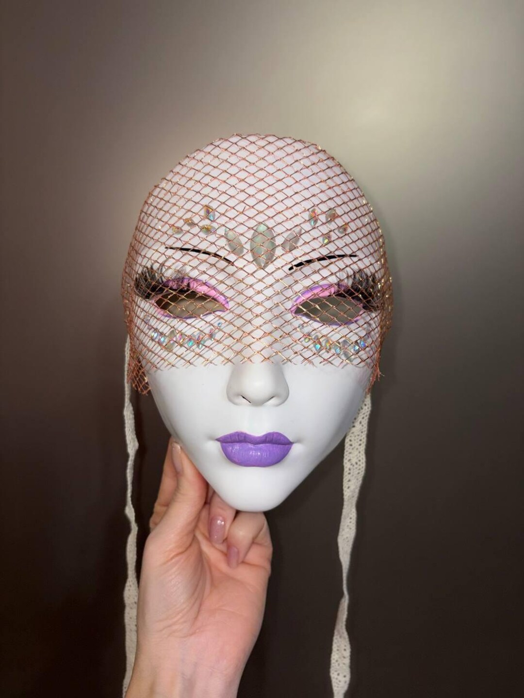 Mystic Masquerade Mask, Fantasy Costume Mask, Rhinestone Party Mask ...