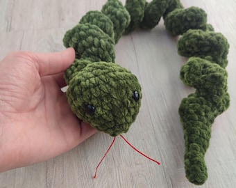 Schlange Plüschtier PDF Häkelanleitung Schlange Muster, Einzigartige Schlange Plüschtier Sofort Download, 2025 Jahr DIY Amigurumi Schlange Stofftier