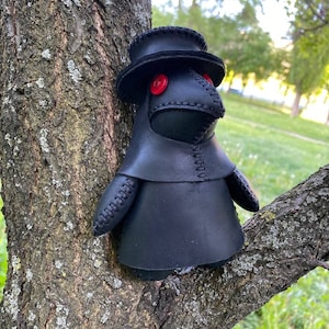 Plague doctor decoration Black Plague Doctor doll Plush Plague doctor art Inspired Gift Historical character Steampunk Renaissance toy
