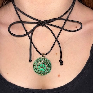 Amuleto del alma Therian Collares de regalo Therian Collar Therian Símbolo de pata Regalo de teriantropía Collar espiritual Colgante de espíritu animal