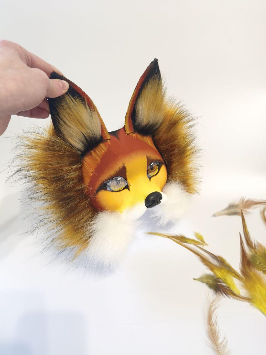 BABYL 金キツネ祭り 2017年 FOX MASK 新品未使用 Cosplay Therian Fox Mask Perfect for Festivals and Events Therian