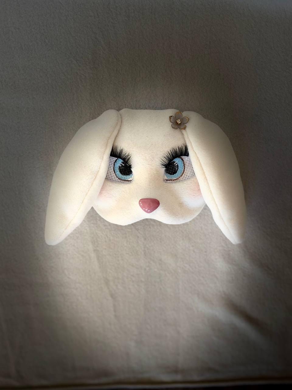 Maskl Rabbit Lop Bunny Mask • Bunny Mask With Floppy Ears • Handmade Rabbit Mask ...