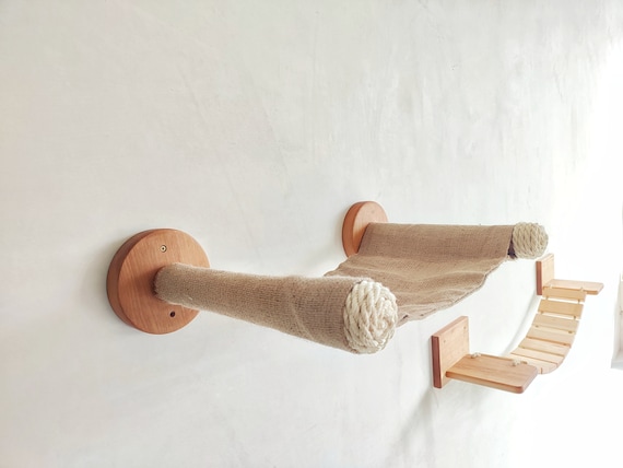 Cat shelves and perches for wall Playground furniture cat shelves cat Climbing wall Solid wood wall mounted cat shelves Wood Cat wall bed