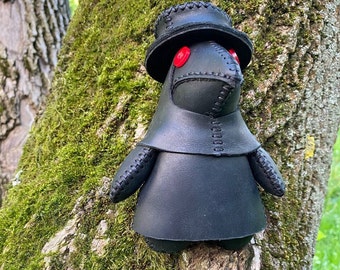 Schwarze Pestdoktor Puppe Plüsch Pest Arzt Kunst Inspiriert Geschenk Historischer Charakter Steampunk Arzt Renaissance Puppe Desktop Ornament goth