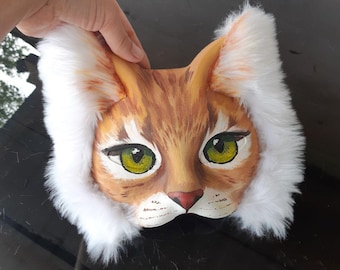 Gift for CAT Therians and Furries Handcrafted Cosplay Quadrobics Unique Animal Costume Accessory Therian stuff Сatmask Otherkin
