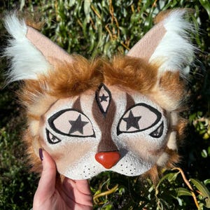 Therian-masker Realistisch kattenmasker Handgemaakt cosplayaccessoire Universele maat Nepbontmasker Hoogwaardig masker voor Therian-uitrusting en geschenken