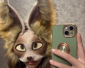 Maska kota Therian, maska do cosplayu, strój Animal Spirit Quadrobics, kostium na Halloween, maska na festiwal rytualny, prezent dla córki Therian
