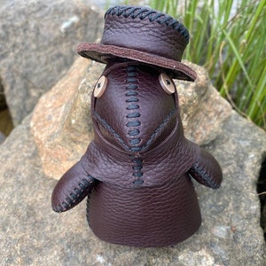 Historical character doll plague doctor art, Cottagecore doll, During the plague, leather plague dr, Steampunk doctor,Scary renaissance doll