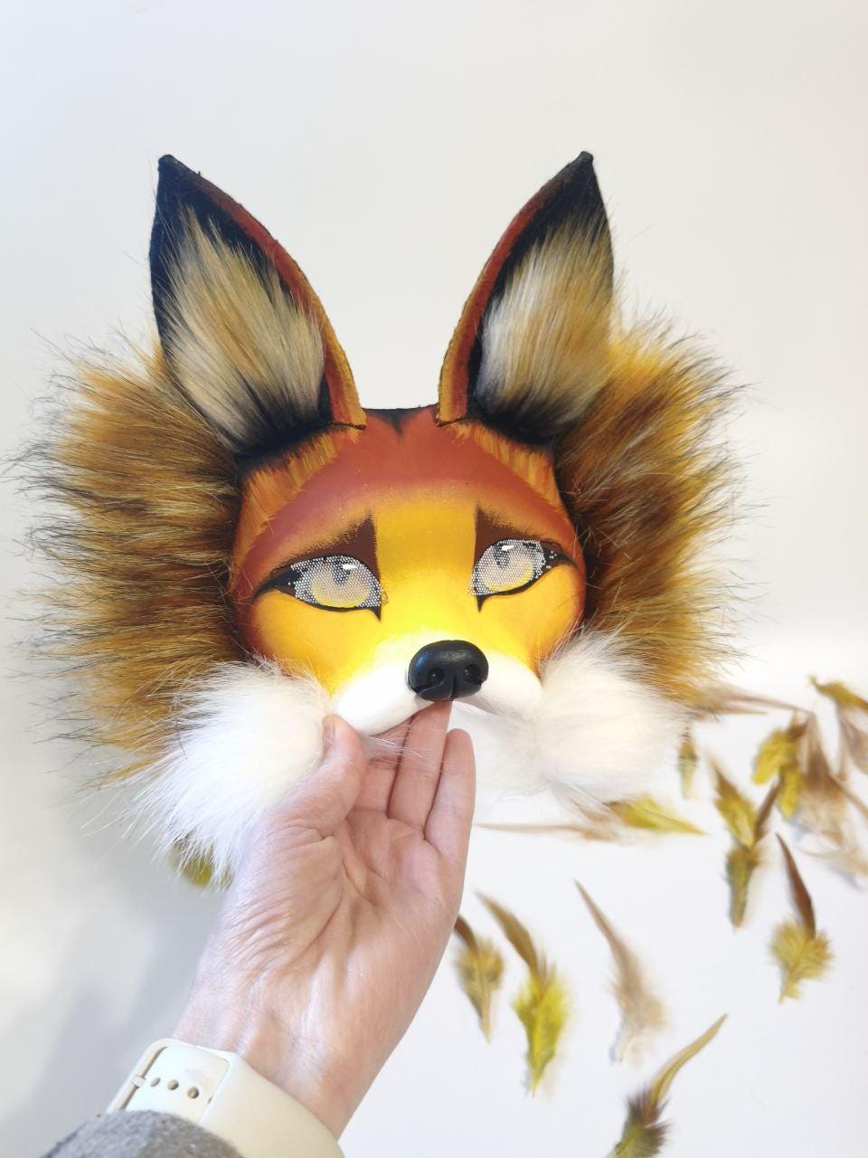 Therianthropy Fox Mask Handmade Fox Spirit Mask for Therians