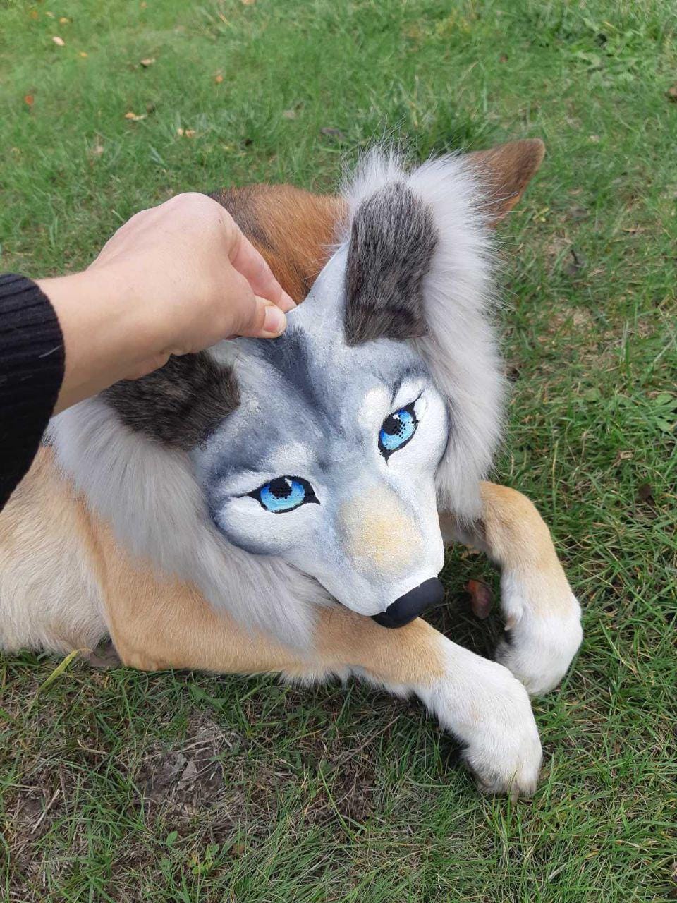 Black Wolf Therian Mask Therian Animal Masks Cosplay Accessory Therian black-wolf-therian-mask-therian-animal-masks-cosplay-accessory-therian