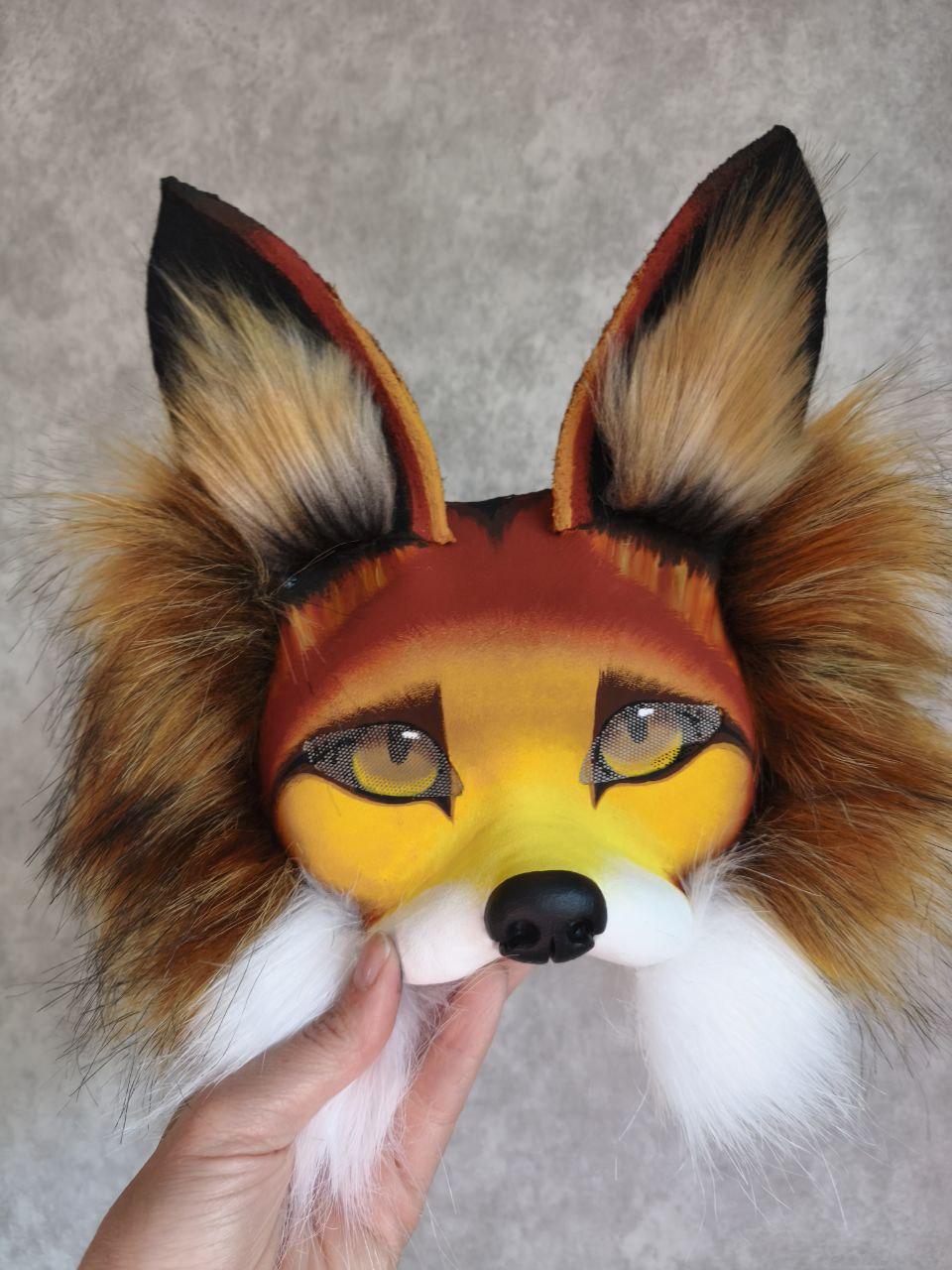 Therianthropy Fox Mask Handmade Fox Spirit Mask for Therians