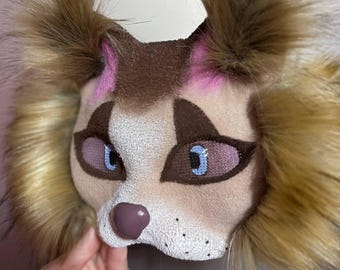 Mystery Therian Maske Katze Löwin Maske Ideal Furry Konventionen Cosplay Perfekte Feline Therian Accessoire Therian Geschenke Versteckte Therian
