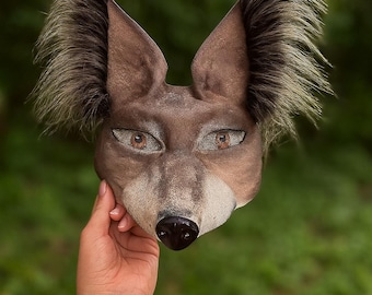 Therian Wolf Mask – Realistic Animal Face for Therians, Cosplay & Festivals | Spiritual Wolf Costume Accessory