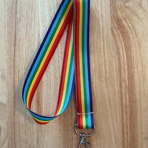 LGBTQ+ Pride Rainbow Lanyard Badge Holder