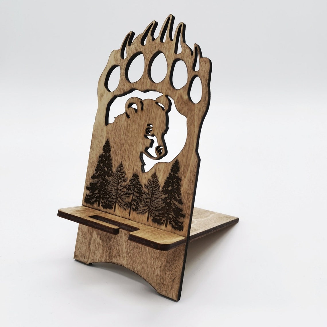 CNC file for plywood phone holder laser cutting CNC files Etsy