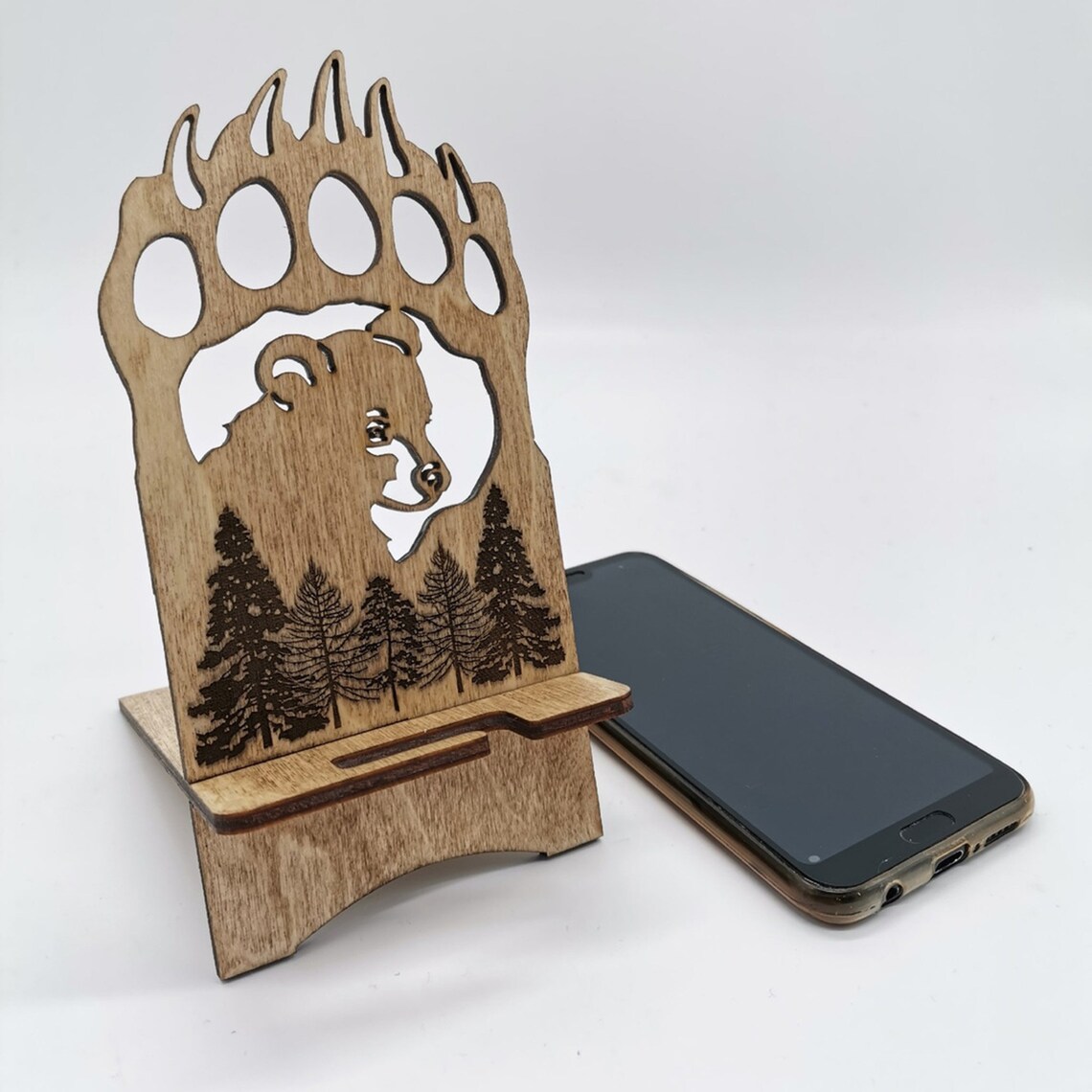 CNC file for plywood phone holder laser cutting CNC files Etsy